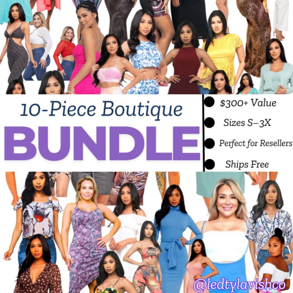 10 Pc Women’s Clothing Bundle – Boutique Reseller Lot S–3X
